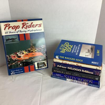 H554 Nautical Book Lot & Hydroplane Boats