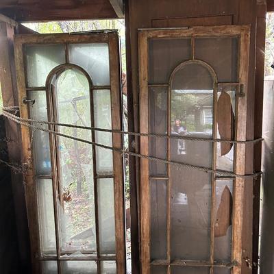 Antique glass entrance door- barn find lot