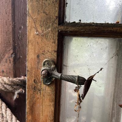 Antique glass entrance door- barn find lot