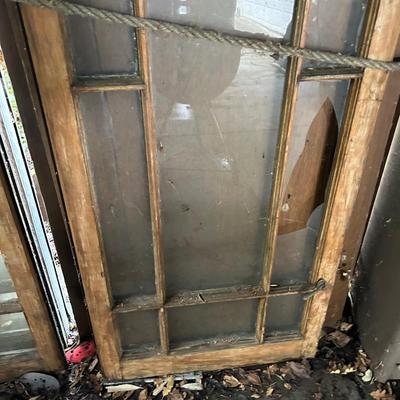 Antique glass entrance door- barn find lot