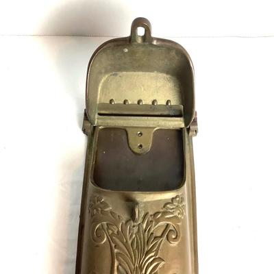 519 Vintage Brass Mailbox With Flip Top Lid