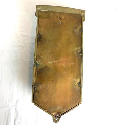 519 Vintage Brass Mailbox With Flip Top Lid