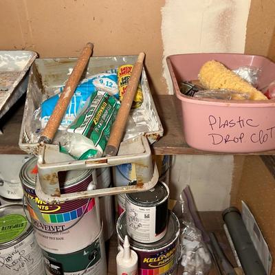 Household, cleaners, paint, painting, supplies, group lot of all you see in photos