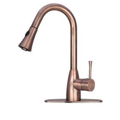 H564 New in Box Akicon Antique Copper Pull Down Kitchen Faucet