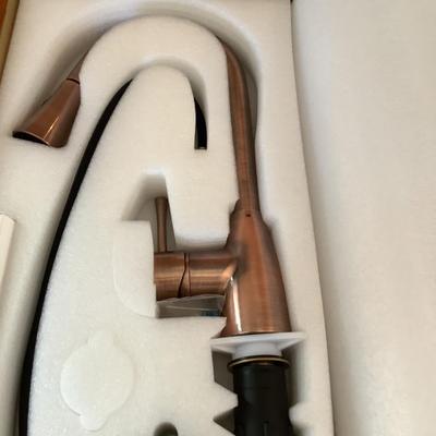 H564 New in Box Akicon Antique Copper Pull Down Kitchen Faucet