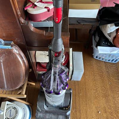 Group lot, Dyson, vacuum, Orick, floor cleaner, new, toilet seat, folding chairs, ironing board.