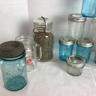H566 Ball Jar Lot with Preserving Book