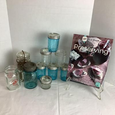 H566 Ball Jar Lot with Preserving Book