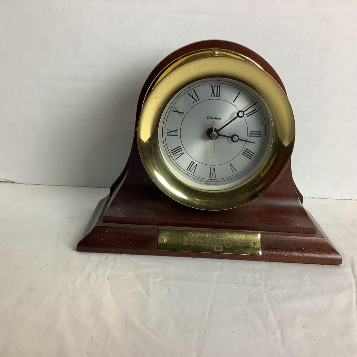 N528 Chelsea Indigo Ship Mantle Clock