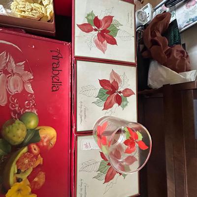 Holiday decor glass for serving desserts