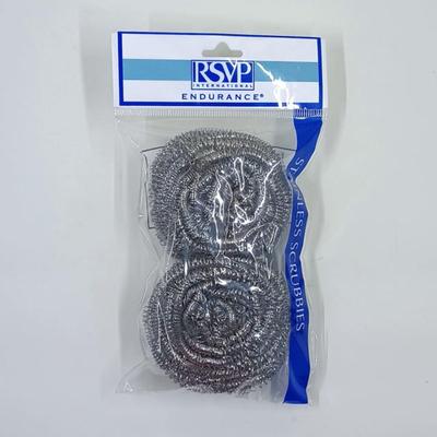 Lot of 6 Brand New RSVP Stainless Steel Scrubbies #1