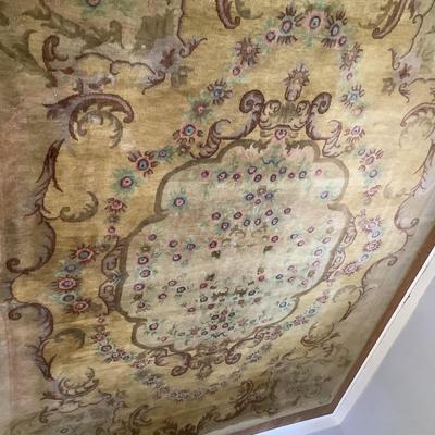 H534 Vintage Aubusson Style Wool Rug 11'5" x 16' 2"