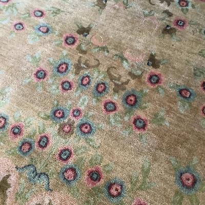 H534 Vintage Aubusson Style Wool Rug 11'5" x 16' 2"