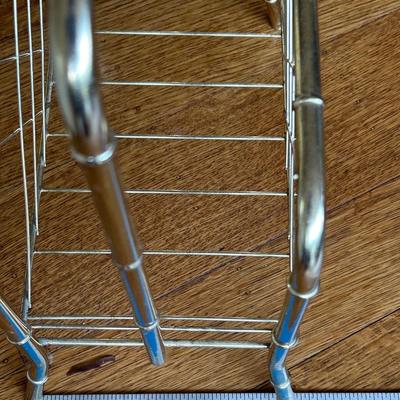 Vintage brass magazine rack