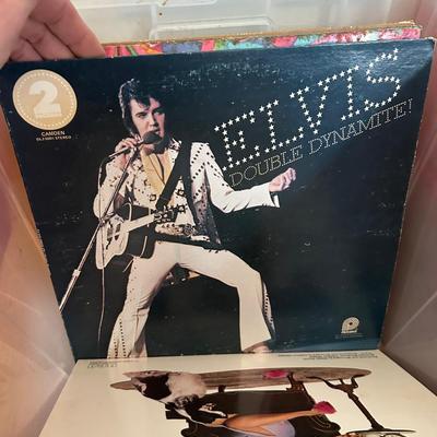 Vinyl record collection, media lot lps cds dvds cassette tapes, all from this estate, unsorted, sold, as it is as found