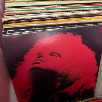 Vinyl record collection, media lot lps cds dvds cassette tapes, all from this estate, unsorted, sold, as it is as found