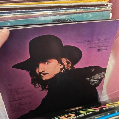 Vinyl record collection, media lot lps cds dvds cassette tapes, all from this estate, unsorted, sold, as it is as found