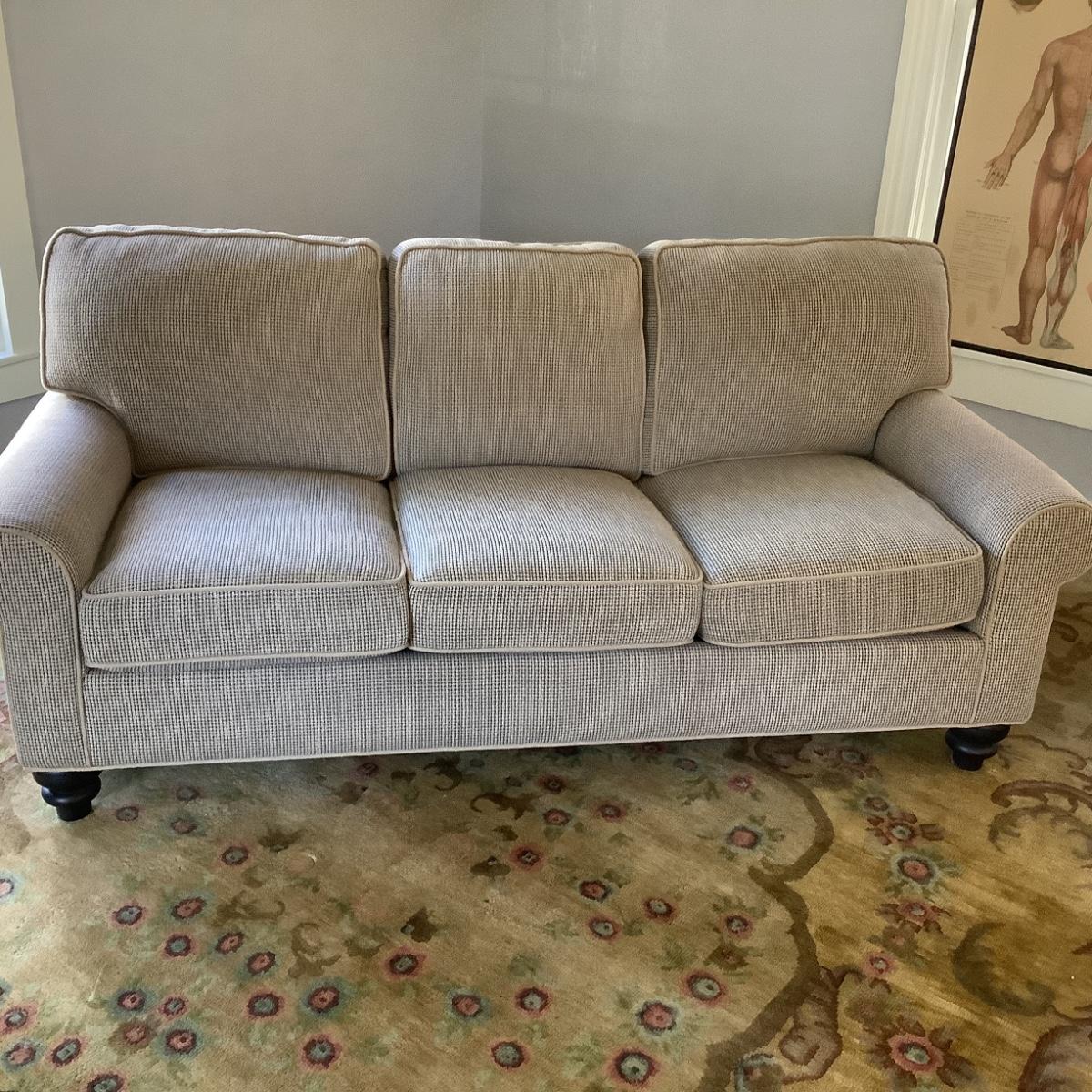 H535 Hallagan Manufacturing Co. Oatmeal Tweed Sofa