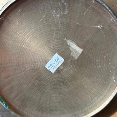 Brass planter with vase