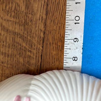 Vintage Belleek Pottery Georgian Shell Oval Vegetable/candy Bowl Pink Accents