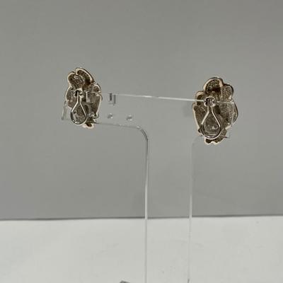 Sterling silver and 18k gold earrings