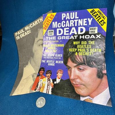 PAUL MCCARTNEY DEAD MAGAZINE COVERS x 2