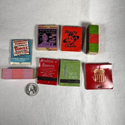 GROUP OF 8 MATCHBOOKS/BOXES