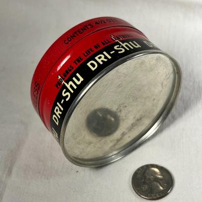 VINTAGE "DRI-SHU" SHOE WATERPROOFING POLISH TIN