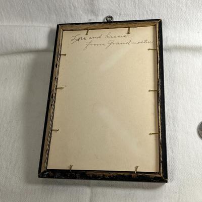 FRAMED MARY BAKER EDDY FRAMED VERSE AND ILLUSTRATION, MARKED 1936