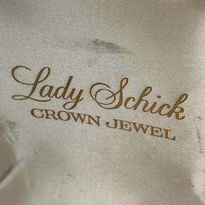 VINTAGE LADY SCHICK "CROWN JEWEL" ELECTRIC SHAVER IN VELVET LINED CASE, VERY NICE CONDITION!