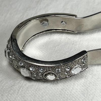 FANCY JEWELED SERVING TONGS WITH CLEAR RHINESTONES