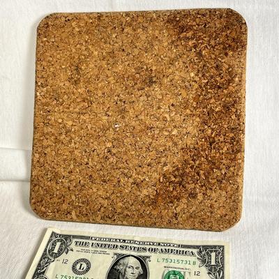 LEMON THEMED TILE AND CORK TRIVET