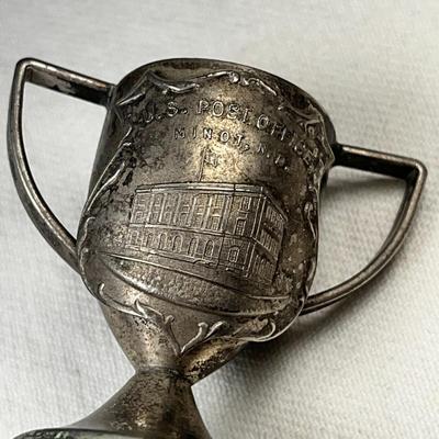 SOUVENIR U.S. POST OFFICE, MINOT, S.D. MINIATURE TROPHY CUP