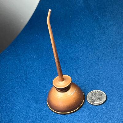 SMALL VINTAGE COPPER FINISH OIL CAN