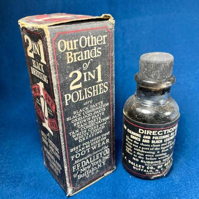 VINTAGE "2 IN 1" BLACK SHOE POLISH IN ORIGINAL BOX