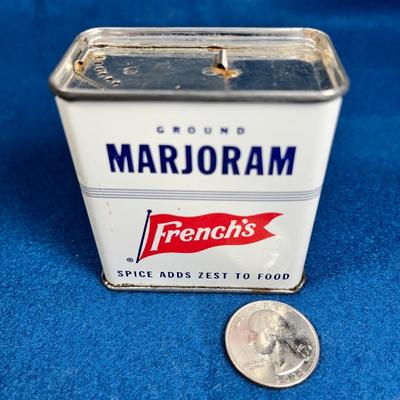 VINTAGE FRENCH'S MARJORAM SPICE TIN