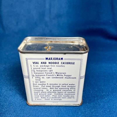 VINTAGE FRENCH'S MARJORAM SPICE TIN