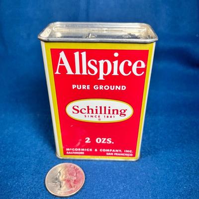 VINTAGE SCHILLING ALLSPICE TIN 
