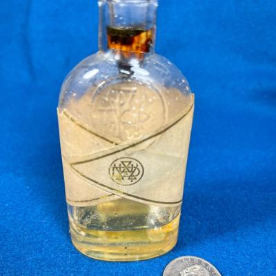 ANTIQUE DRUG STORE MEDICINAL BENZYL BENZOATE-MISCIBLE BOTTLE 