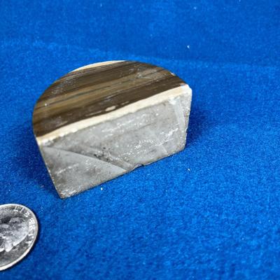 INTERESTING POLISHED ROCK IN HALF-CYLINDER SHAPE