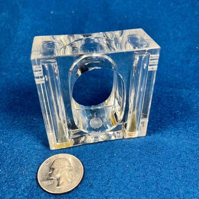 UNUSUAL LUCITE ONE-PIECE SALT & PEPPER SHAKER 