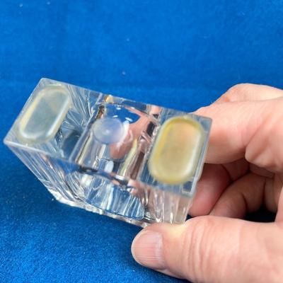 UNUSUAL LUCITE ONE-PIECE SALT & PEPPER SHAKER 