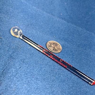 GLASS SWIZEL STICK FROM ST. FRANCIS HOTEL IN SAN FRANCISCO