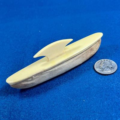 ANTIQUE FRENCH IVORY HANDLED NAIL BUFFER