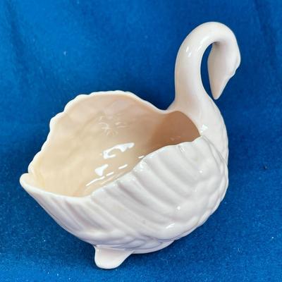 BLUSH PINK PORCELAIN SWAN FIGURINE/BOWL by LENOX