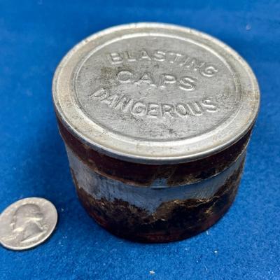 ANTIQUE BLASTING CAPS TIN