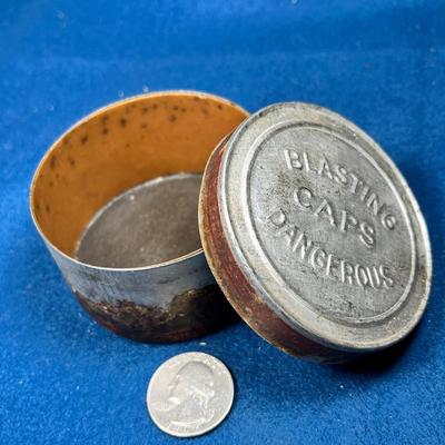 ANTIQUE BLASTING CAPS TIN