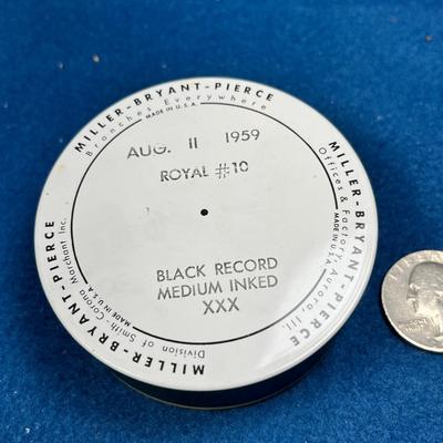 VINTAGE MILLER LINE TYPEWRITER RIBBON TIN