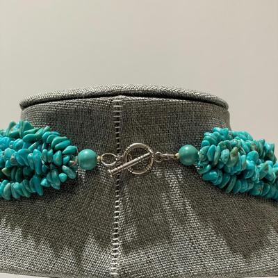 Multiple strand turquoise necklace