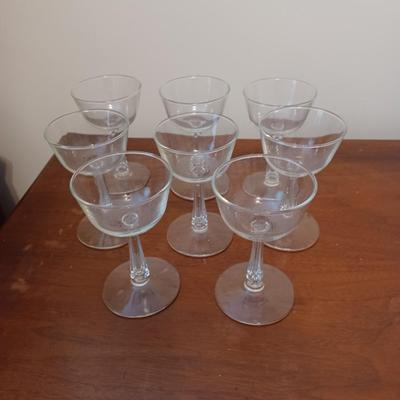8 wine glasses